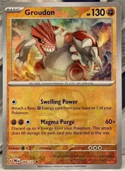 Groudon (Master Ball Pattern) 049/131 SV: Prismatic Evolutions 2025 Pokemon TCG - Image 1