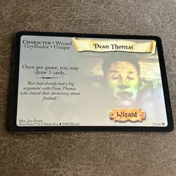 Harry Potter TCG Dean Thomas 1/116 Hologram Holo Trading Card 2001 Wizards NM - Image 1
