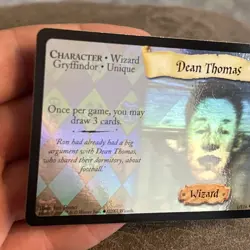 Harry Potter TCG Dean Thomas 1/116 Hologram Holo Trading Card 2001 Wizards NM - Image 4