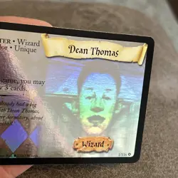 Harry Potter TCG Dean Thomas 1/116 Hologram Holo Trading Card 2001 Wizards NM - Image 5