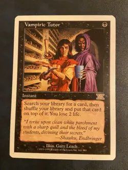 Mtg Vampiric Tutor VI edition Exc Tutore Vampirico - Image 1