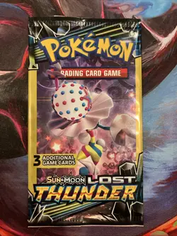 Pokemon Sun & Moon Lost Thunder (4) 3-Card Booster Packs Art Set 2018 Sealed - Image 4