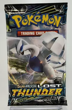POKEMON SUN & MOON LOST THUNDER SEALED BOOSTER PACK - LUGIA ARTWORK - Image 1