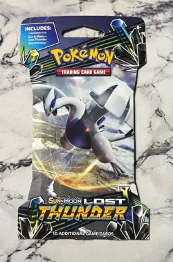 Pokemon: Sun & Moon: Lost Thunder Sleeved Booster Pack - Lugia Artwork - SEALED - Image 1