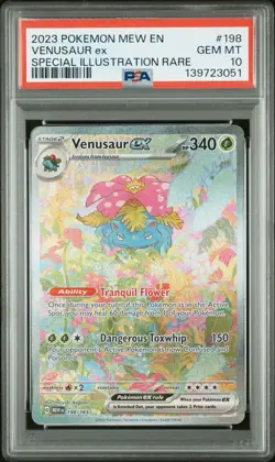 2023 POKEMON MEW EN-151 | SPECIAL ILLUSTRATION RARE VENUSAUR EX 198 PSA 10 - Image 1