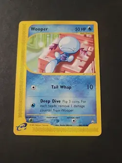 MP Wooper 66/147 Pokemon Trading Card Game eCard Aquapolis TCG - Image 1