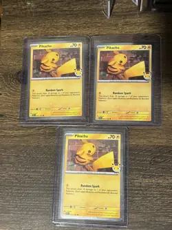 Pikachu 051 /162 Stamped 2026 Pokemon Day 30 Promo TCG - NM (x3) - Image 1