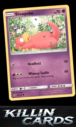 Slowpoke 48/145 Pokemon Common SM - Guardians Rising Card NM - Image 1