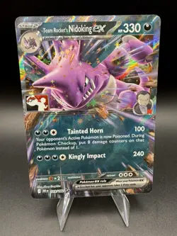 Team Rocket's Nidoking ex 119/182 Pokemon Play! Prize Pack Series 8 Stamped - NM - Image 1