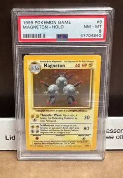 1999 POKEMON GAME #9 MAGNETON-HOLO PSA NM - MT 8 - Image 1