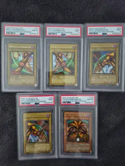 2002 Yu-Gi-Oh! Exodia Complete Full Set LOB 120-124 PSA 9-8 *Sequential* - Image 1