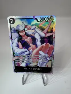 Ms. All Sunday (Alternate Art) OP14-084 The Azure Sea's Seven Full Art Foil New - Image 3