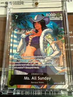 Ms. All Sunday (Alternate Art) OP14-084 The Azure Sea's Seven Foil NM - Image 1