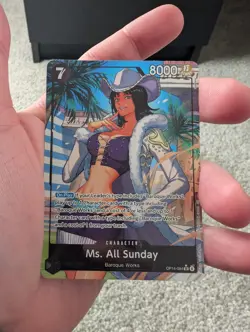 Ms. All Sunday (Alternate Art) OP14-084 The Azure Sea's Seven Foil - English - Image 4