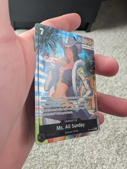 Ms. All Sunday (Alternate Art) OP14-084 The Azure Sea's Seven Foil - English - Image 3