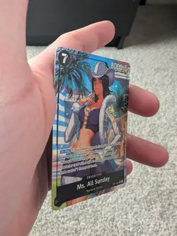 Ms. All Sunday (Alternate Art) OP14-084 The Azure Sea's Seven Foil - English - Image 4