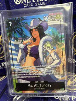 Ms. All Sunday(Alternate Art)Foil OP14-084✨One Piece The Azure Sea's Seven N/M - Image 3