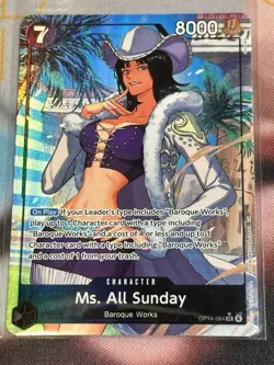 Ms. All Sunday (Alternate Art) OP14-084 The Azure Sea's Seven Foil - Image 1