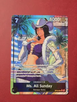 Ms. All Sunday (Alternate Art) SR The Azure Sea's Seven OP14-084 - plz read - Image 1