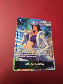 Ms. All Sunday (Alternate Art) SR The Azure Sea's Seven OP14-084 - plz read - Image 2