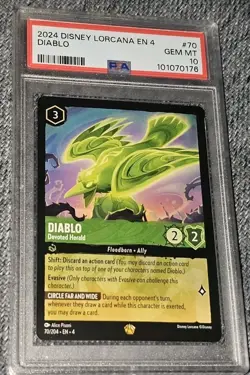 2024 DISNEY LORCANA URSULA'S RETURN DIABLO 70/204 LEGENDARY PSA GEM MINT 10 - Image 1