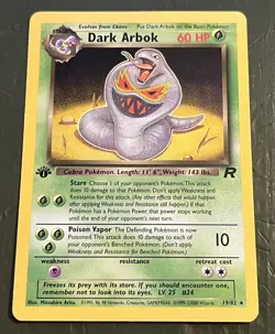 Dark Arbok 19/82 Team Rocket Set WOTC 1st Edition "Date Error" Pokemon Card Mint - Image 1