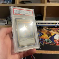 Yu-Gi-Oh! PSA 8 Tri-Horned Dragon LOB-EN000 Legend of Blue Eyes White Drago 25th - Image 2