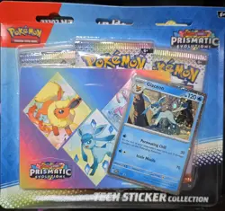 Pokemon TCG Prismatic Evolutions Tech Sticker Collection Glaceon 3 Pack Sealed - Image 2