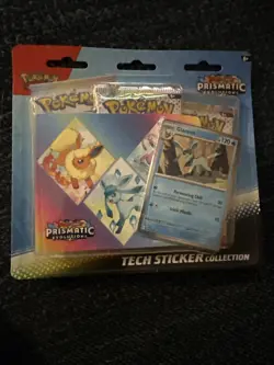 Pokemon Prismatic Evolutions Tech Sticker Collection Sealed Glaceon - Image 2