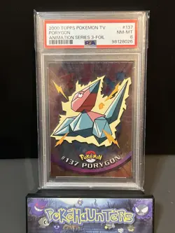 Pokemon Card Topps Porygon 137 Foil PSA 8 Animation Series 2000 TV - Image 1