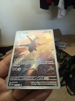 Pokemon TCG Latios Rare Holo Card 203/191 SV08 Surging Sparks Illustration - Image 2