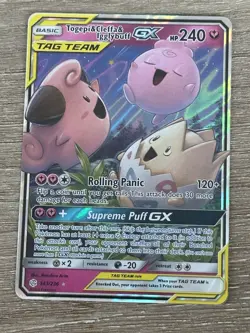 Pokemon TCG Holo Ultra Rare Tag Team Togepi & Cleffa & Igglybuff GX Card - Image 1