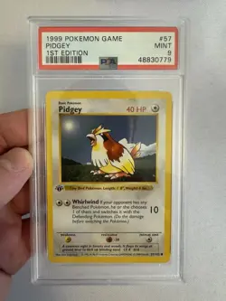 1999 Pokemon 1st Edition Shadowless Pidgey - Base Set 57/102 PSA 9 Mint!! - WOTC - Image 2