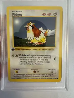 1999 Pokemon 1st Edition Shadowless Pidgey - Base Set 57/102 PSA 9 Mint!! - WOTC - Image 3