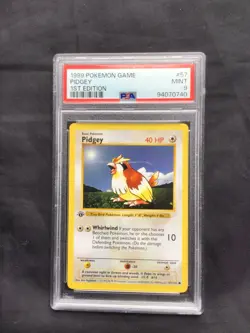 Pokemon Cards: Base Set 1st Edition Common: Pidgey 57/102 PSA 9 - Image 1