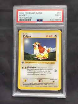 Pokemon Cards: Base Set 1st Edition Common: Pidgey 57/102 PSA 9 - Image 2