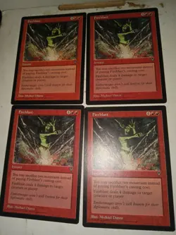 4x Fireblast- Visions-MTG Magic the Gathering Playset Light Play - Image 1