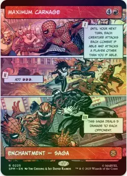 1 x Maximum Carnage - Foil - Borderless - Marvel's Spider-Man - LP - MTG - Image 1