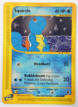 POKEMON SQUIRTLE 132/165 REGULAR EXPEDITION 2002 NINTENDO MP - Image 1