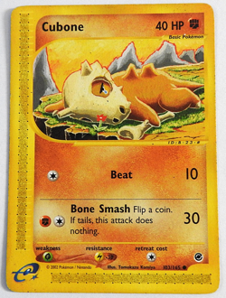 POKEMON CUBONE 103/165 EXPEDITION 2002 NINTENDO MP - Image 1