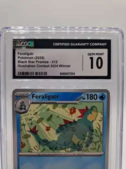 CGC 10 Feraligatr #213 Promo (Illustration Contest 2024) - Image 3
