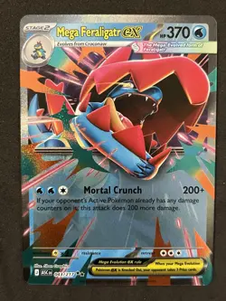 Mega Feraligatr ex Double Rare 043/217 Pokemon Ascended Heroes English NM - Image 1