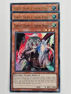 Yu Gi Oh - 3x LCKC-EN078 Ghost Ogre & Snow Rabbit - Ultra Rare - Image 1