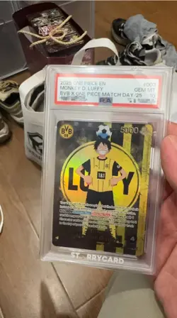PSA 10 Monkey D Luffy ST13-003 BVB Borussia Dortmund ONE PIECE Matchday Promo EN - Image 3
