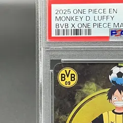 PSA 10 Monkey D Luffy ST13-003 BVB Borussia Dortmund ONE PIECE Matchday Promo EN - Image 2