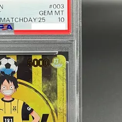 PSA 10 Monkey D Luffy ST13-003 BVB Borussia Dortmund ONE PIECE Matchday Promo EN - Image 3