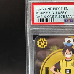PSA 10 Monkey D Luffy ST13-003 BVB Borussia Dortmund ONE PIECE Matchday Promo EN - Image 2