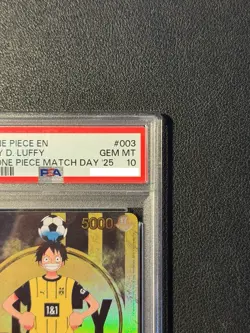 PSA 10 Monkey D Luffy ST13-003 BVB Borussia Dortmund ONE PIECE Matchday Promo EN - Image 4