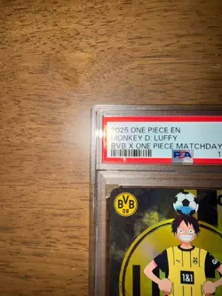 PSA 10 Monkey D Luffy ST13-003 BVB Borussia Dortmund ONE PIECE Matchday Promo EN - Image 4