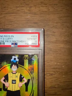 PSA 10 Monkey D Luffy ST13-003 BVB Borussia Dortmund ONE PIECE Matchday Promo EN - Image 5